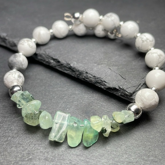 Artisan Natural Crystal Gemstone And Bangle Bracelet Cuff - Picture 6 of 11